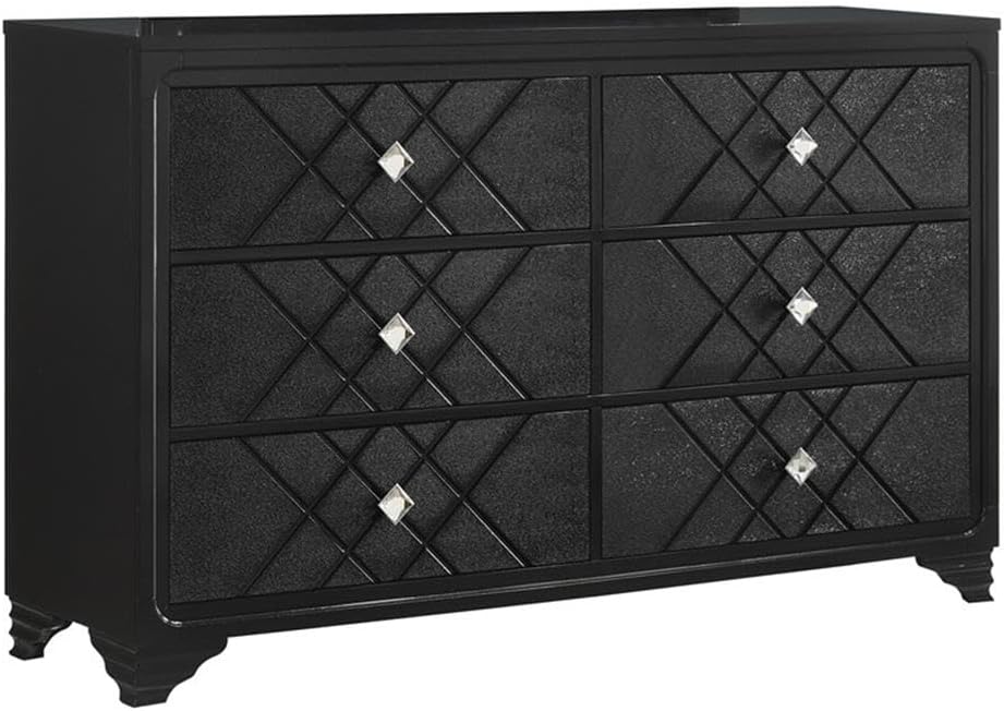 Coaster Penelope California King Bed 4-Piece Set, Midnight Star