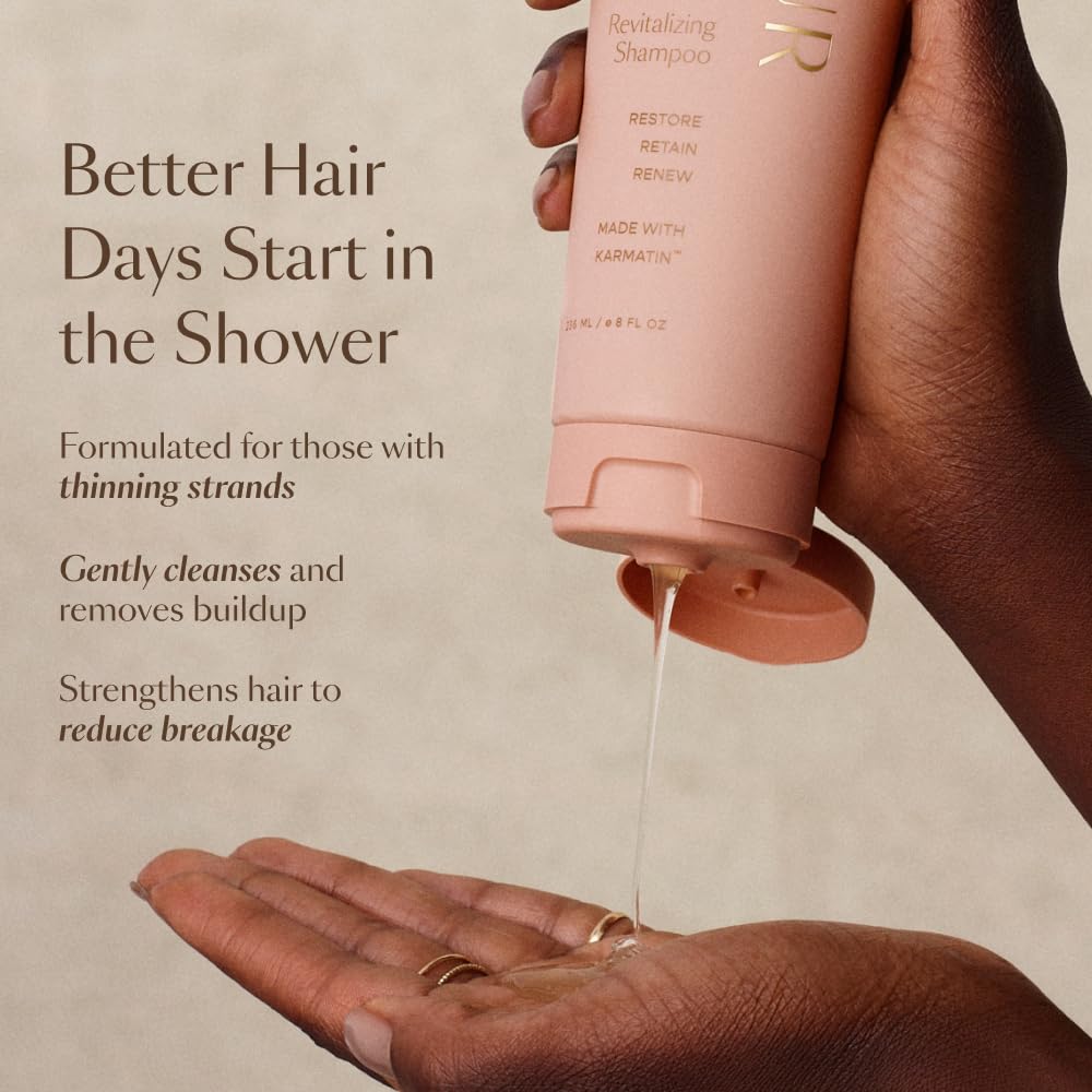 Vegamour The Everyday Kit Includes GRO Revitalizing Shampoo & Conditioner and GRO Dry Shampoo for Thinning Hair