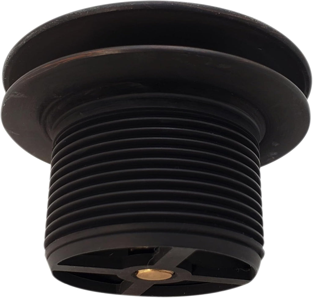 Westbrass A326HBJ-12A 25' Brass Bath Waste & Overflow Assembly with European Tip-Toe Drain Plug and Illusionary Faceplate, Antique Bronze
