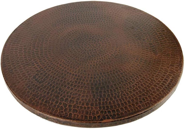 Premier Copper Products LS18DB 18-Inch Hand Hammered Copper Lazy Susan, Oil Rubbed Bronze