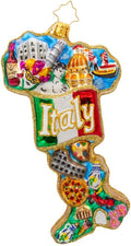 Christopher Radko Hand-Crafted European Glass Christmas Tree Decorative Ornament, Italian Charm