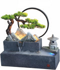 Indoor Waterfall Fountain Creative Tabletop Fountain with Mini Rockery Aquarium Feng Shui Waterfall Decor Tabletop Fountains Decor