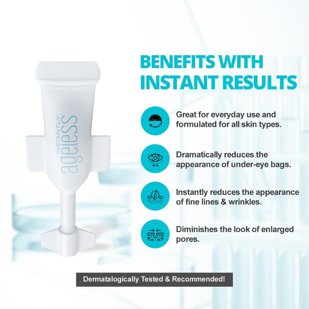 Instantly Ageless - Instant Face Lift Cream - Skin Care Anti Aging Face Cream - Wrinkle Tightener - Eye Cream For Puffiness and Bags Under Eyes - (2 BOXES)