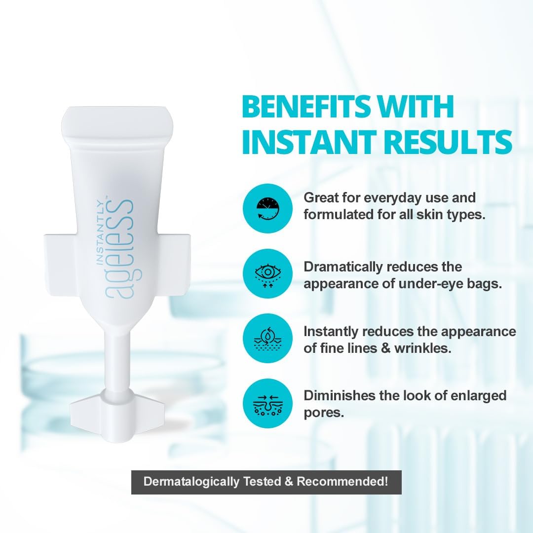 Instantly Ageless - Instant Face Lift Cream - Skin Care Anti Aging Face Cream - Wrinkle Tightener - Eye Cream For Puffiness and Bags Under Eyes - (2 BOXES)
