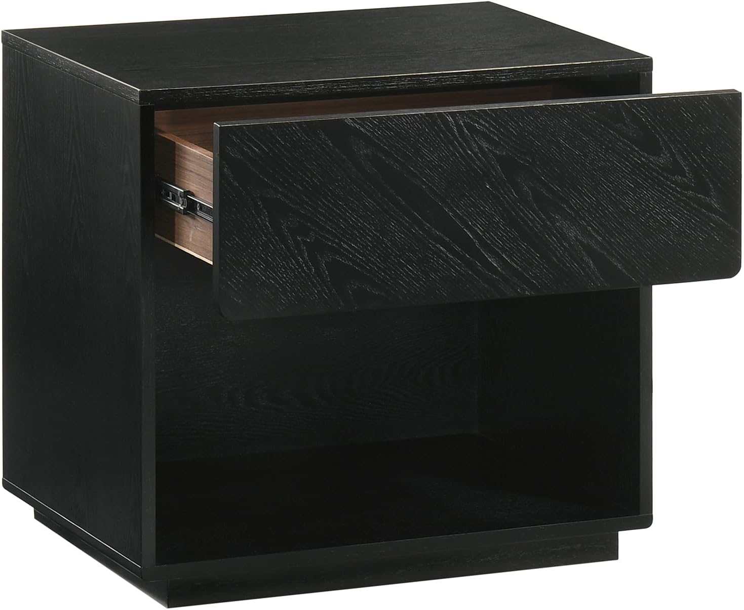 Armen Living Petra Queen 4 Piece Wood Bedroom Set in Black Finish