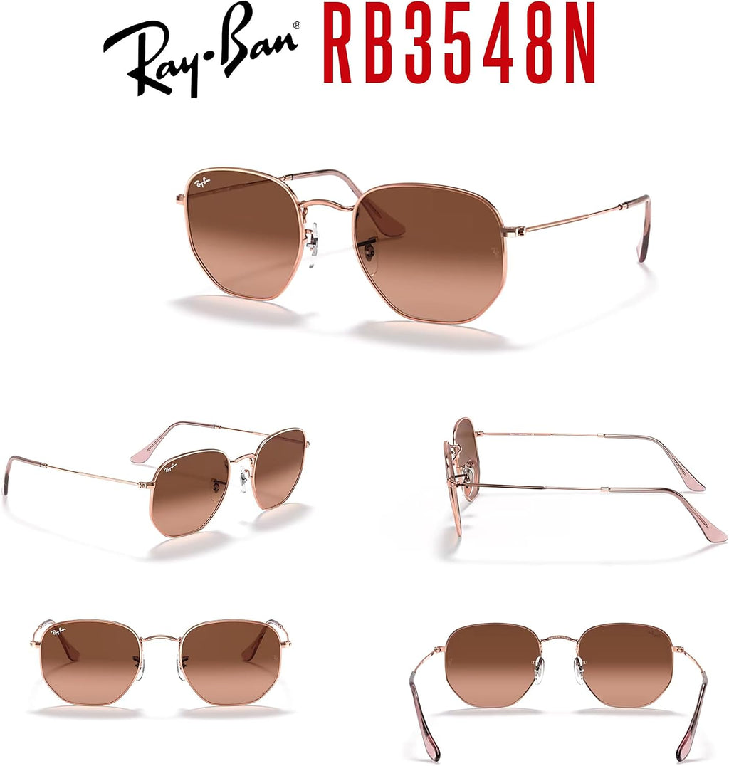 Ray-Ban RB3548N Hexagonal Sunglasses For Men For Women +BUNDLE with ACCESSORY EYEWEAR KIT
