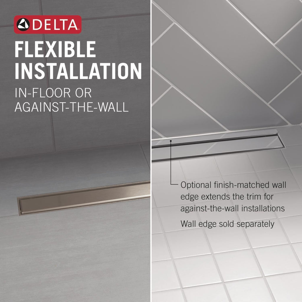 Delta Faucet 36-Inch Reversible Linear Shower Drain Trim in Champagne Bronze