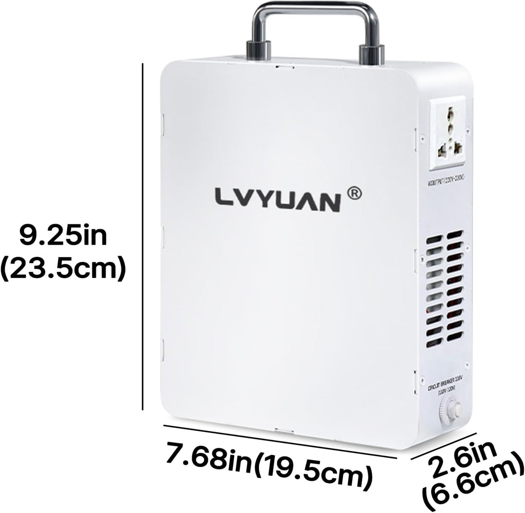 LVYUAN 3000W Watt Voltage Transformer Converter Step Up Converter 110/120 Volt - 220/240 Volt with Circuit Breaker Protection for Euro China Korea Appliances[3 Year Warranty]