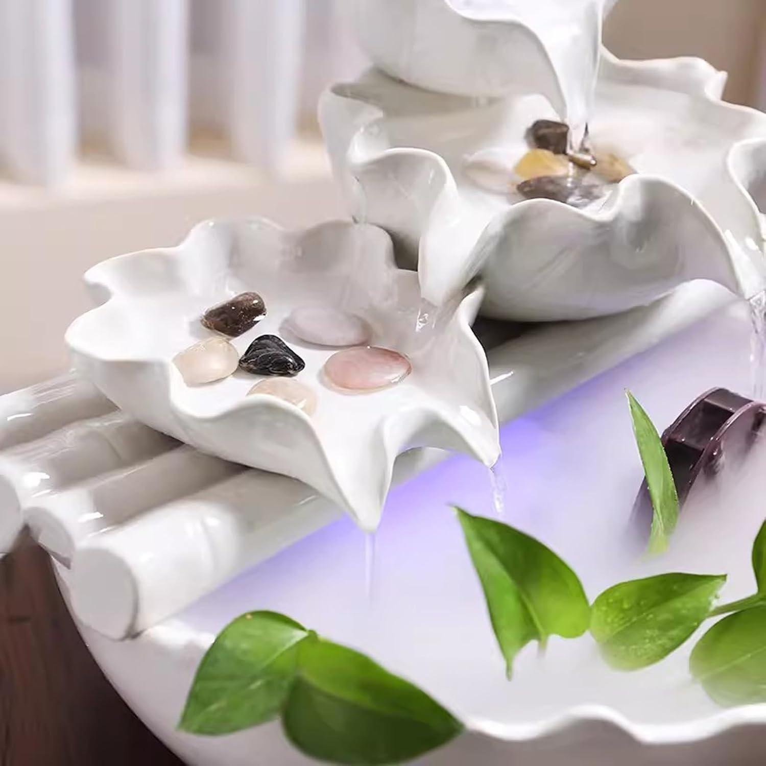 Tabletop Fountain Zhaocai Lotus Flowing Water Decoration Home Furnishing Room TV Cabinet Decoration Fountain New Residence Fountain Decoration