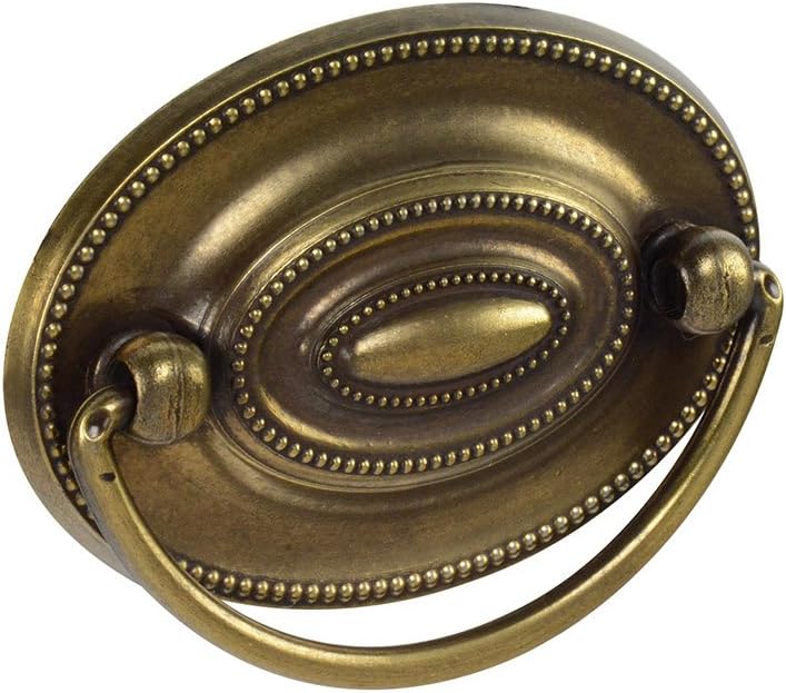 Knob Deals #1165 Furniture Dresser Pull, Oval, 2-1/4' c - c, Antique English Finish - 25 Pack