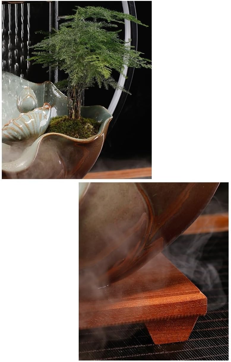 Tabletop Fountains Chinese Style Fortune-attracting Running Water Ornaments Circulating Humidification Entrance Table Office Living Room Decoration Indoor Tabletop Water Fountain