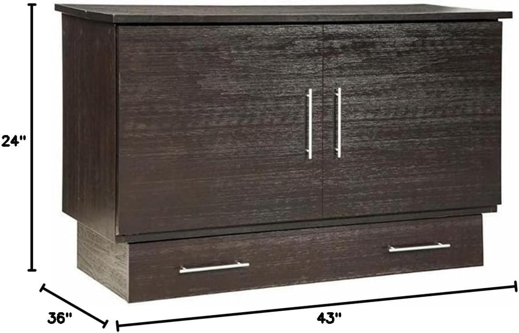 Creden-ZzZ Queen Cabinet Bed in Original Coffee