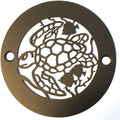 4 Inch Round Shower Drain Cover, Turtle Design (Oil Rubbed Bronze)