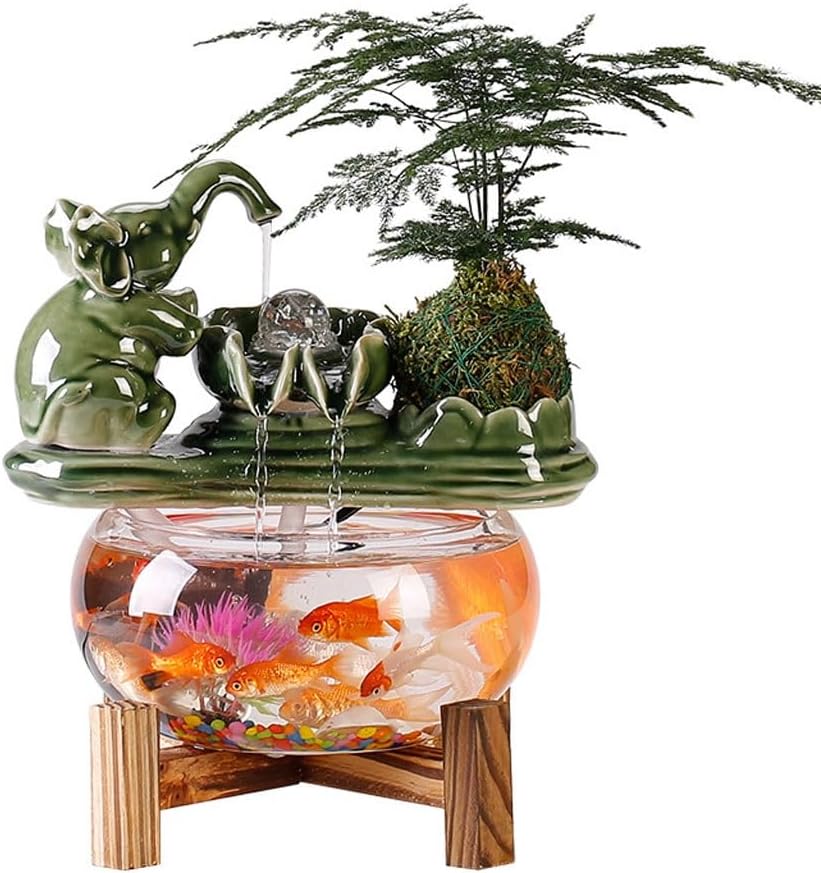 Tabletop Fountains Fish Tank Water Ornaments Circulating Water Living Room Office Desktop Small Fountain Study Desktop Fountain Indoor Tabletop Water Fountain