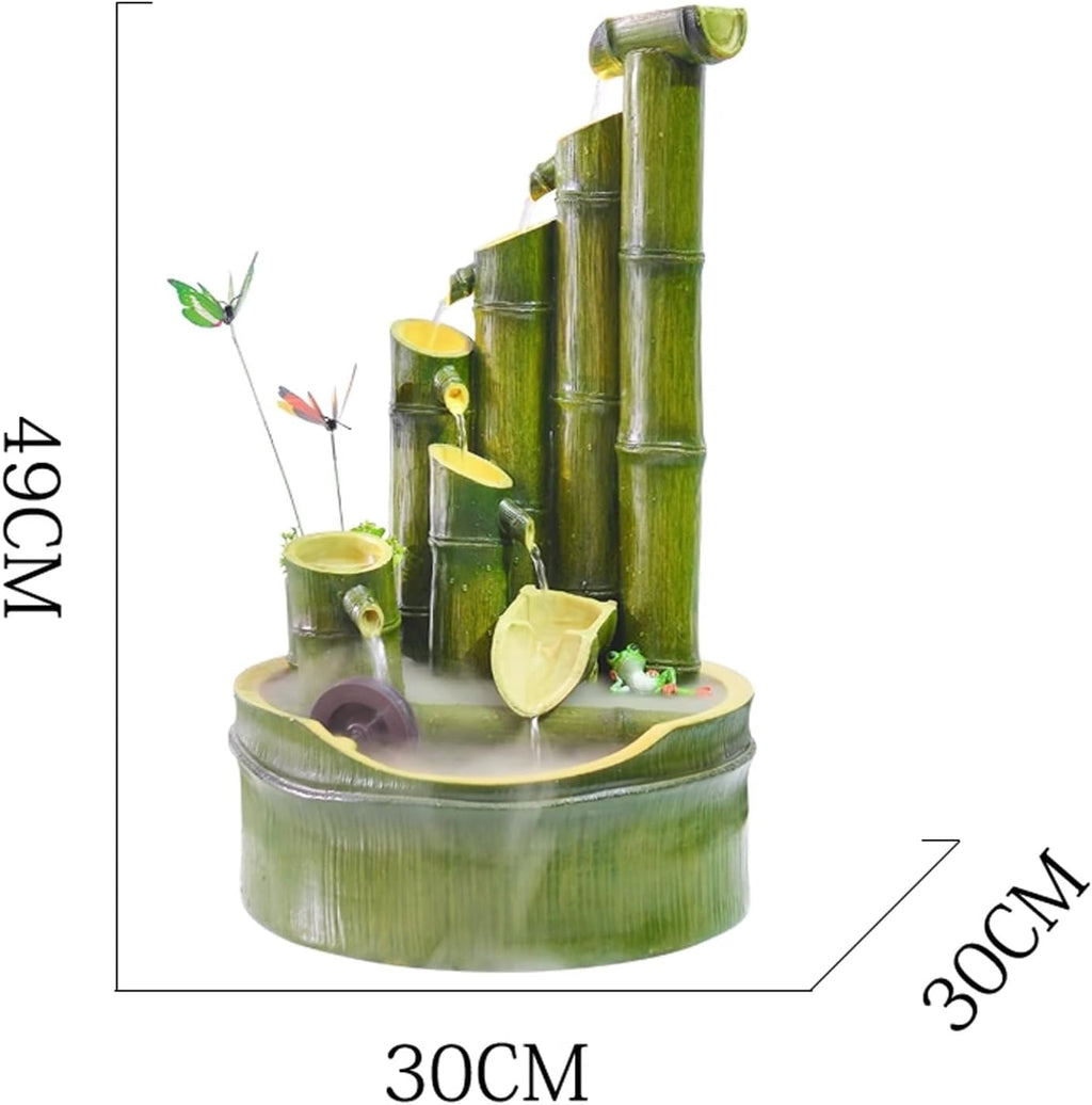 Tabletop Fountain Fountain and Flowing Water Decorations, Circulating Water Living Room, Office Desktop Decoration Decorations, Green Natural Desktop Decorations Desktop Fountain (Color : B)