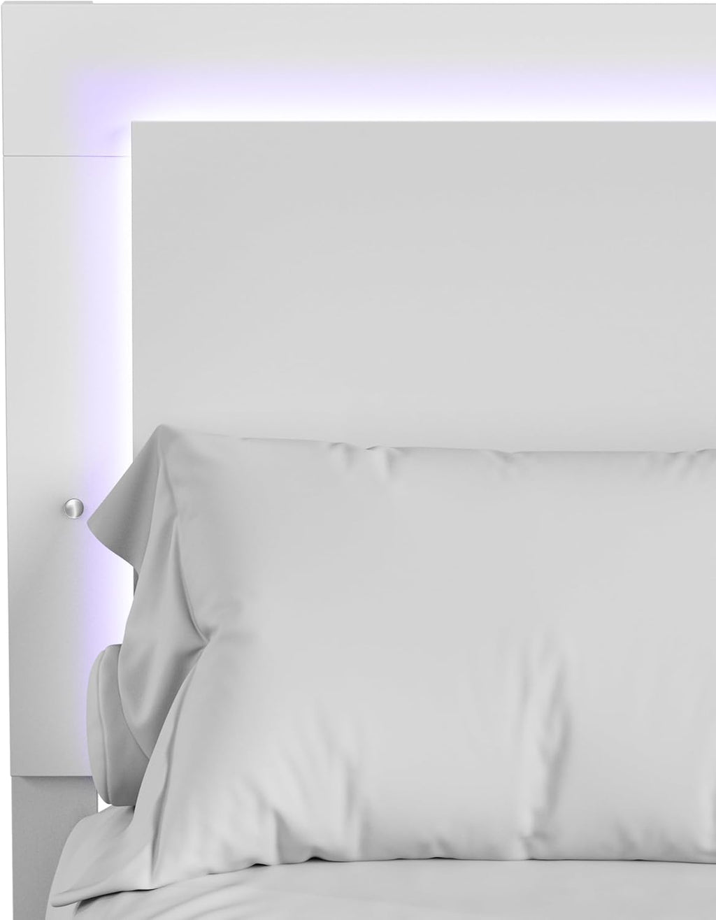 Furniture of America Alistair Modern Wood 3-Piece Bedroom Collection with Bed Frame and 2-Drawer Nightstands Set of 2, Box Spring Required, White, Queen