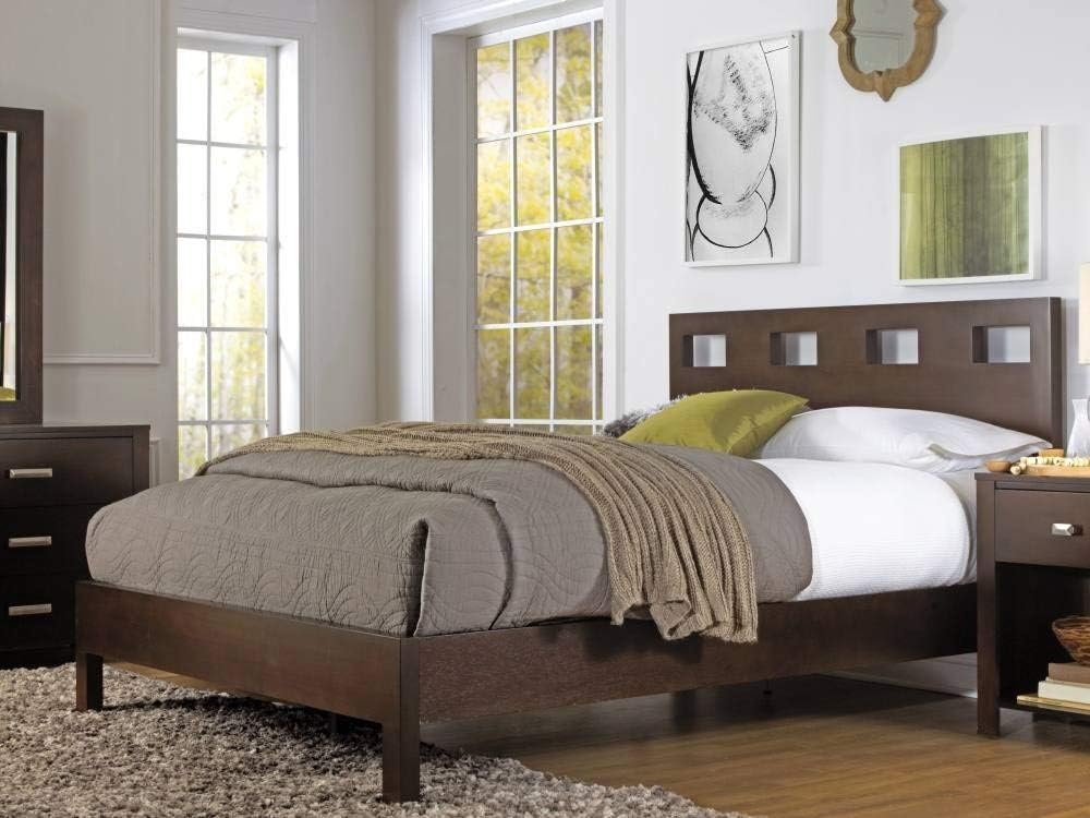 5 Piece King Riva Platform Bedroom Set in Espresso