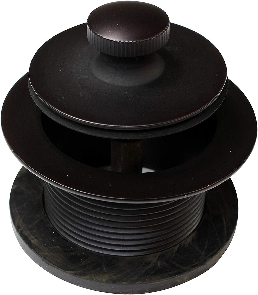 Westbrass 494244H-4-12 SCH. 40 PVC Bath Waste & Overflow Assembly with Illusionary Faceplate and Lift & Turn Drain Plug, 4-Pack, Oil Rubbed Bronze