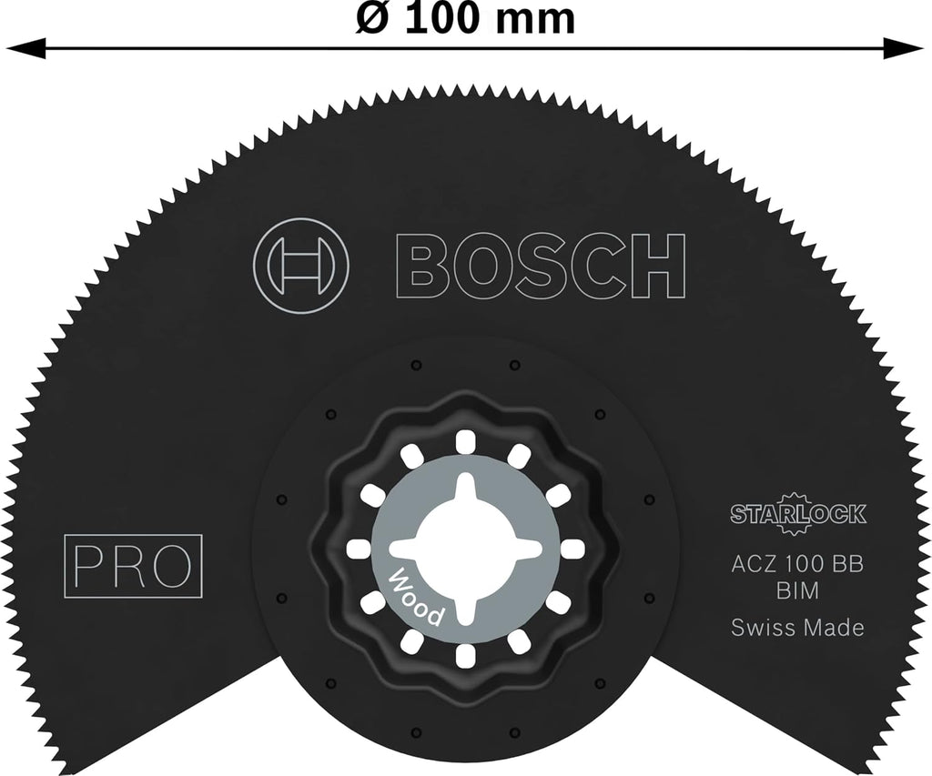 Bosch 10x PRO Multi Material ACZ 100 BB Multitool Blade (for Solid Laminate Vinyl, PVC, Wood with Nails, Ø 100 mm, Professional Accessory Multitool)