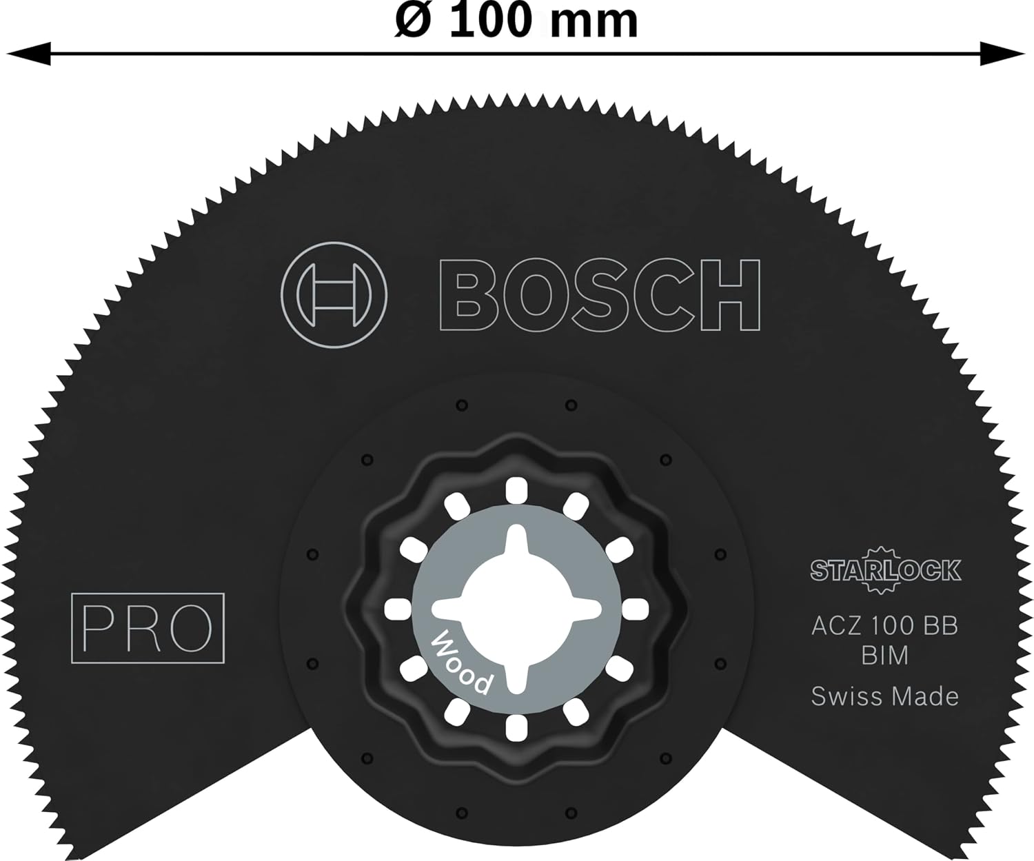 Bosch 10x PRO Multi Material ACZ 100 BB Multitool Blade (for Solid Laminate Vinyl, PVC, Wood with Nails, Ø 100 mm, Professional Accessory Multitool)