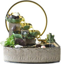 Tabletop Fountain Rockery and Flowing Water Ornaments Circulating Waterscape Desktop Feng Shui Wheel Decoration