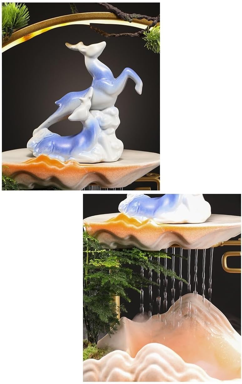 Tabletop Fountains Flowing Water Fortune Ornaments Creative Living Room Office Desktop Entrance Decoration Ornaments Indoor Tabletop Water Fountain