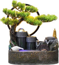 Tabletop Fountain Rockery, Flowing Water Bonsai Circular Mountain Fountain Indoor Entrance Living Room Desktop Feng Shui Wheel Decorations Desktop Fountain Decorations Desktop Fountain (Size : Small