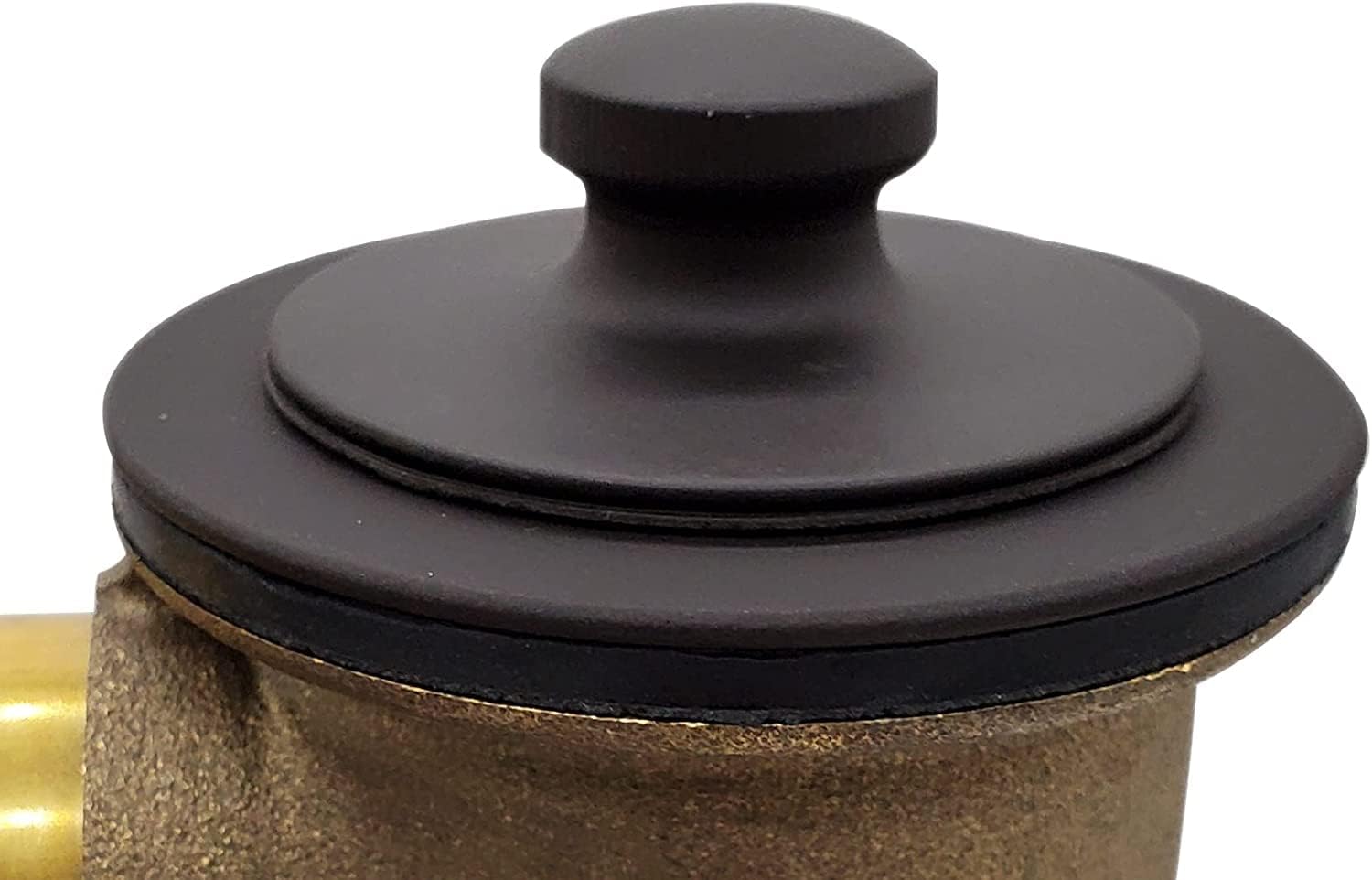 Westbrass 22-1/2' Twist & Close Bath Waste & Overflow with No-Hole Faceplate, Oil Rubbed Bronze, D3221HK-12