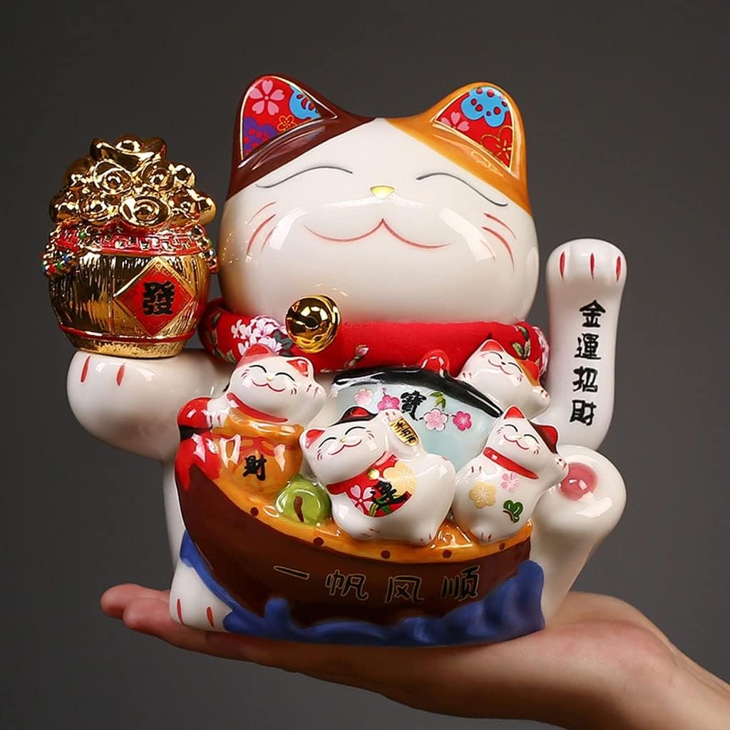 Indoor Fountain Tabletop Fountain Modern Creative Water Glass Fish Tank Office Desk Lucky Cat Decorative Ornaments Interior Decoration Desktop Fountain Meditation Fountain