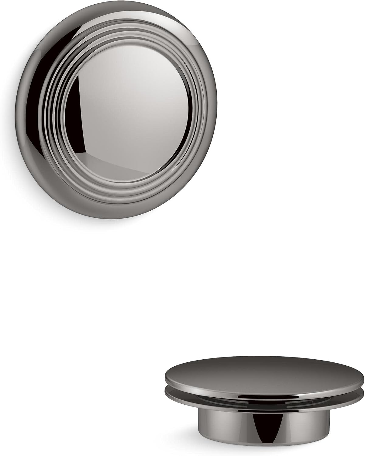 Kohler K-T37395-TT PureFlo Cable Bath Drain Trim, Contemporary Push Button Handle, Vibrant Titanium