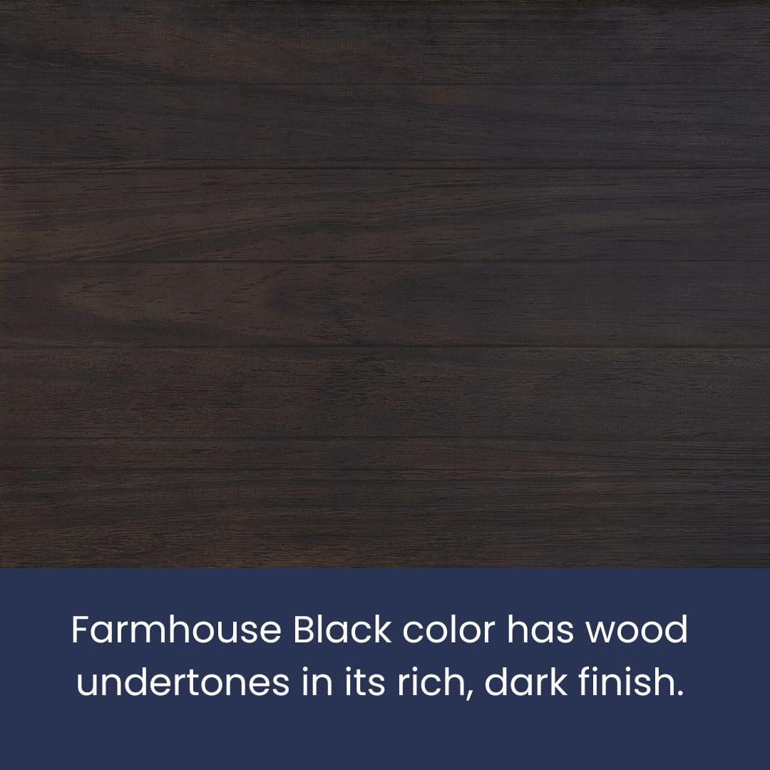 Grain Wood Furniture Montauk Solid Wood Bed, Full Size, Farmhouse Black