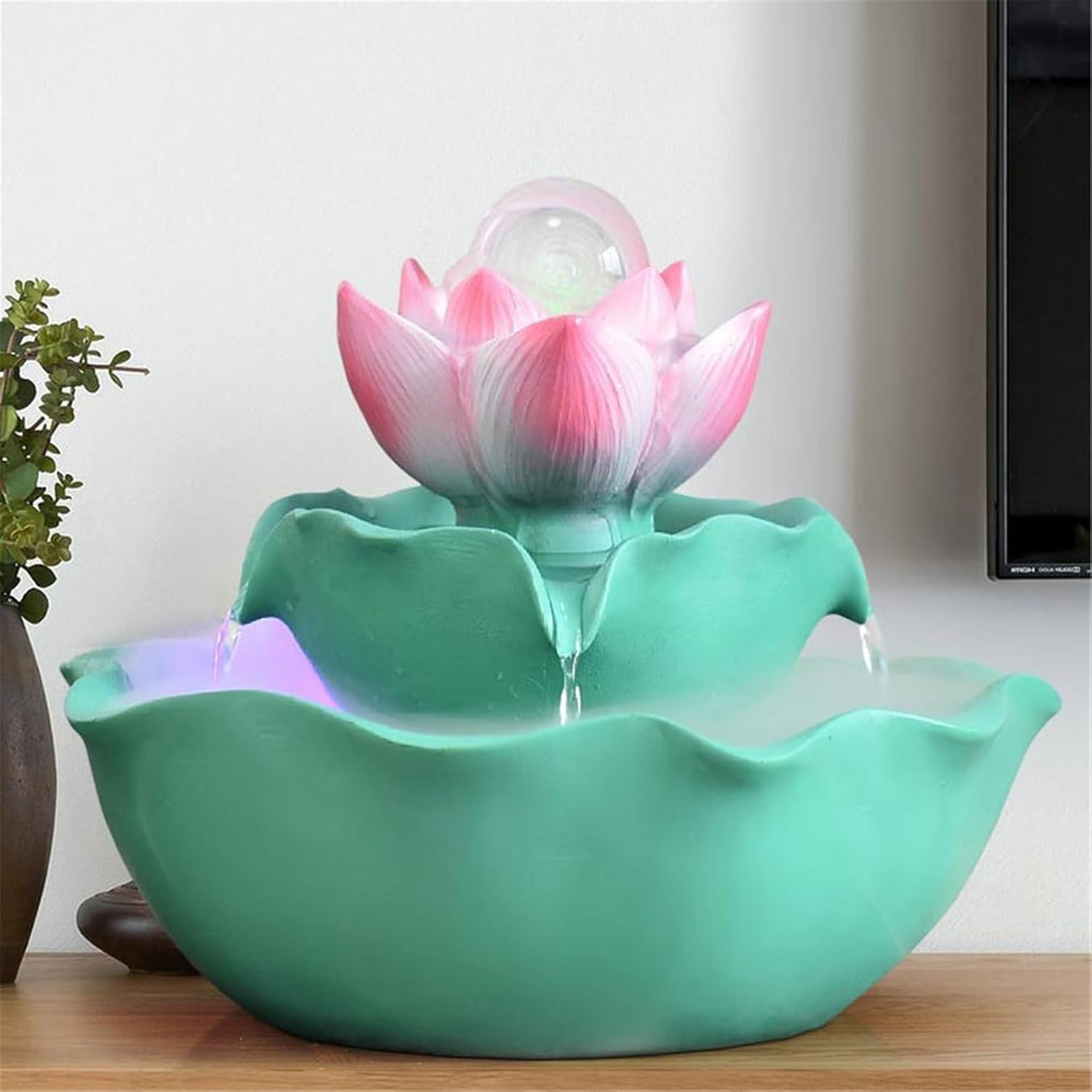Tabletop Fountain Tabletop Fountain 3-Tiers Small Waterfall Fountains for Bedroom Living Room Office(Medium)