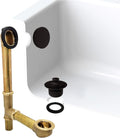Westbrass A321H-12 14' Brass Bath Waste & Overflow Assembly with Twist & Close Drain Plug and Illusionary Faceplate, Oil Rubbed Bronze