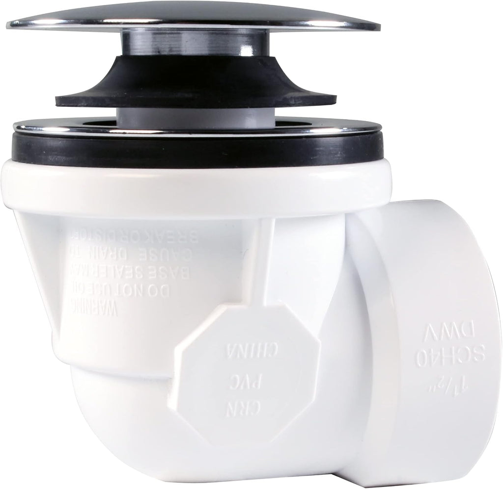 Westbrass D398R-50-26 1-1/2' NPSM Coarse Thread Mushroom Tip-Toe Bathtub Drain Stopper, Polished Chrome (50-Pack)