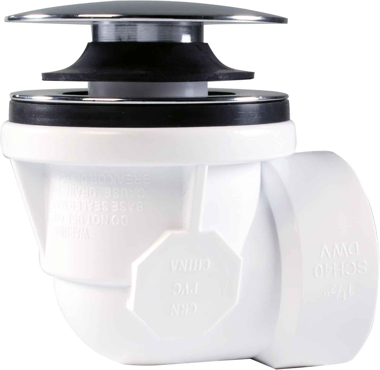 Westbrass D398R-50-26 1-1/2' NPSM Coarse Thread Mushroom Tip-Toe Bathtub Drain Stopper, Polished Chrome (50-Pack)