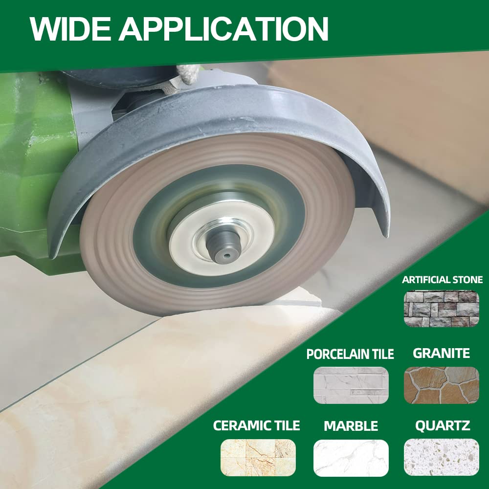 Tile Diamond Saw Blade -10pcs 4'/105mm Dual-Purpose Diamond Cutting Disc,Angel Grinder Blade Arbor 7/8'-5/8' for Cutting and Grinding Ceramic Tiles,Porcelain,Granite,Marble