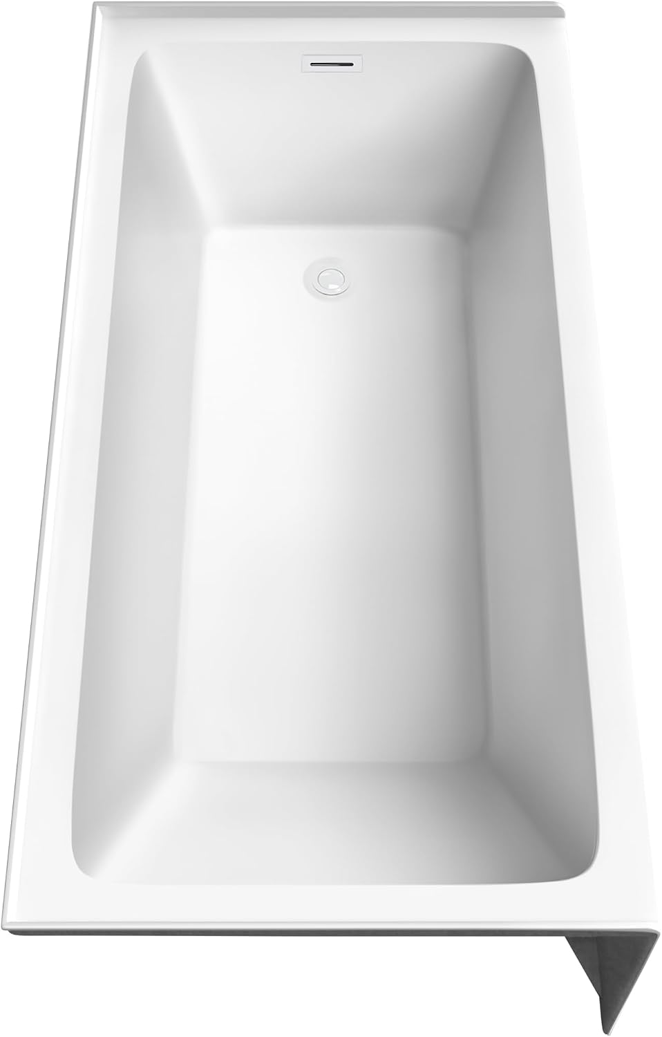 Grayley 60x30x18 Inch Alcove Bathtub in White with Right-Hand Drain and Overflow Trim in Shiny White