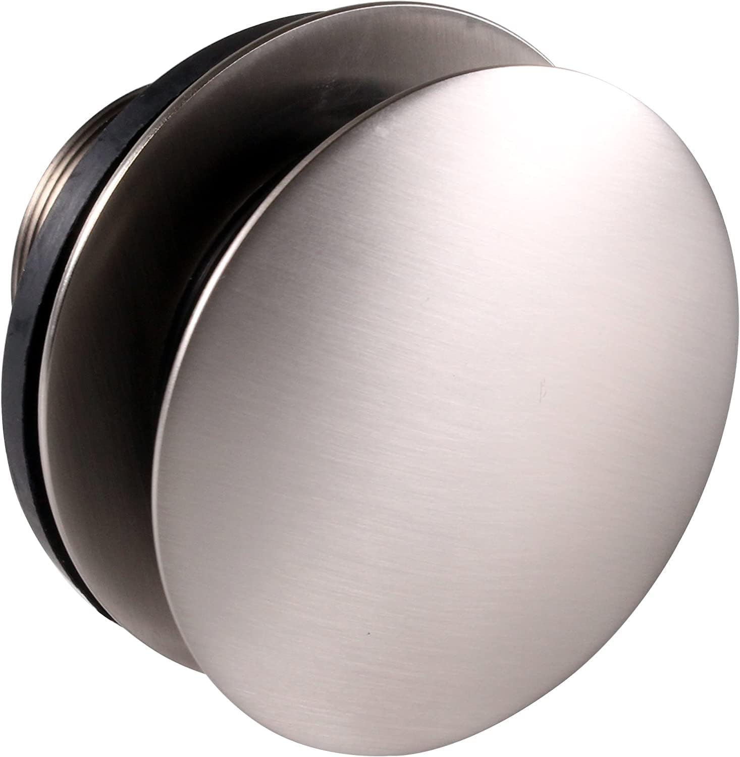 Westbrass D493244LD-4-07 19' Bath Waste Assembly with Tip-Toe Drain Plug and Linear Overflow Faceplate - SCH. 40 PVC, Satin Nickel (4-Pack)