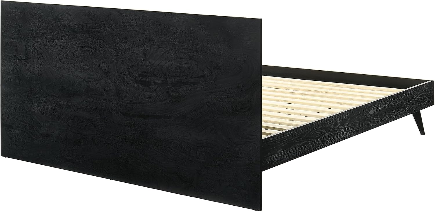 Armen Living Petra King 3 Piece Wood Bedroom Set in Black Finish