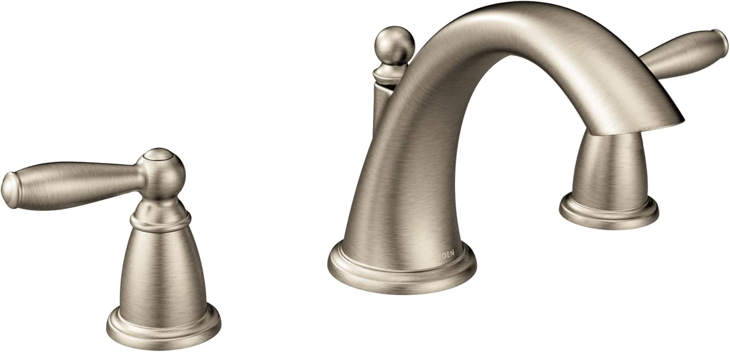 Moen Brantford Brushed Nickel 2-Handle Deck Mount Roman Tub Faucet Trim Kit, Valve Required, T4943BN