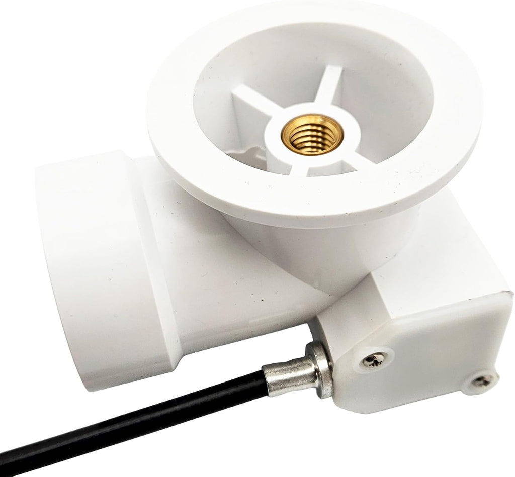 Westbrass A50P45BJ-01 1-1/2' Sch. 40 PVC 45' Cable Driven Bath Waste Kit with Ball Joint Head and Brass Trim Drain Kit, Polished Brass