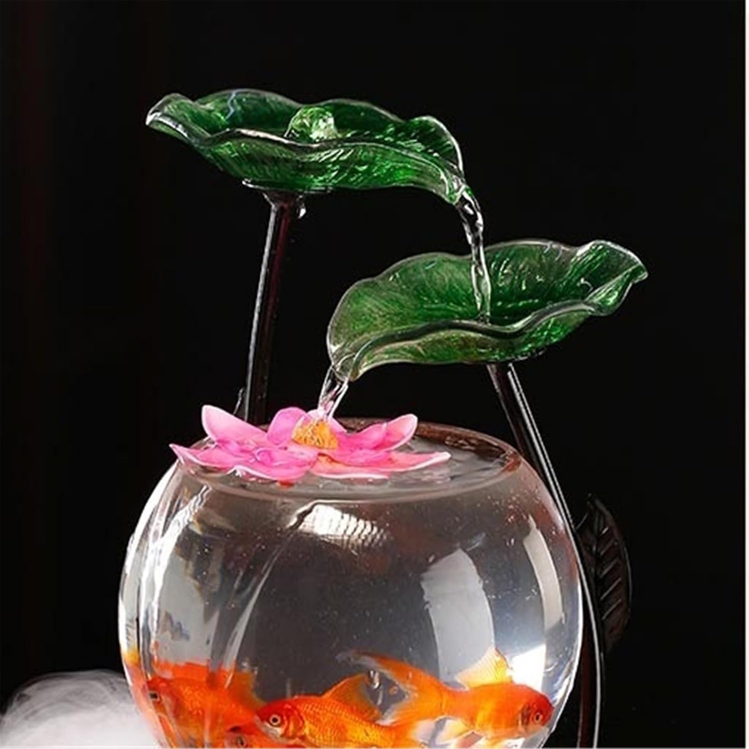 Desktop Fountain Luxury-Style Fish Tank Water Ornament Tabletop Fountains Home Office Desktop Decorations