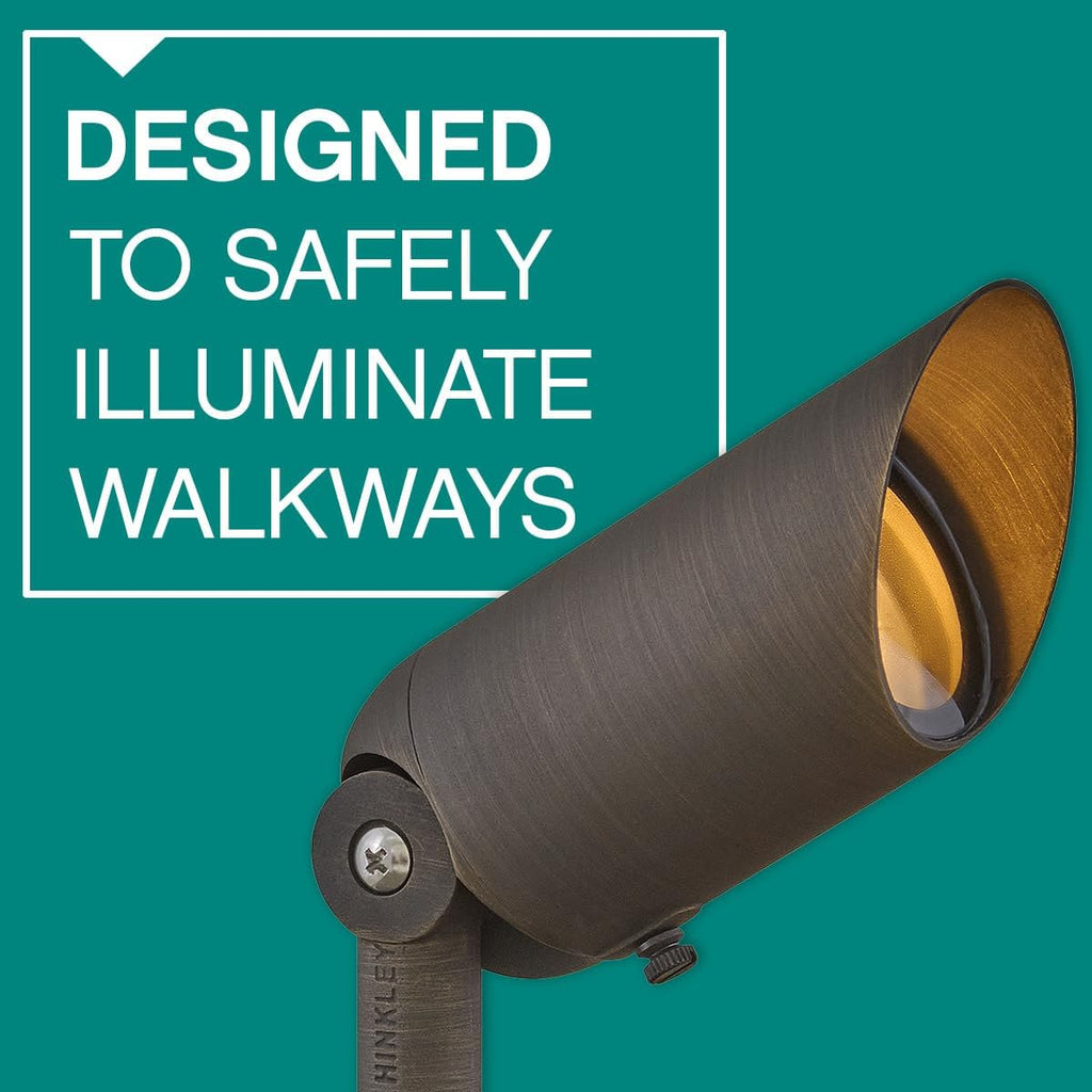 Hinkley Landscape Lighting Hardy Island Spot Light, 4w MR16 LED Blub Included, 12v, Matte Bronze Clear Lens