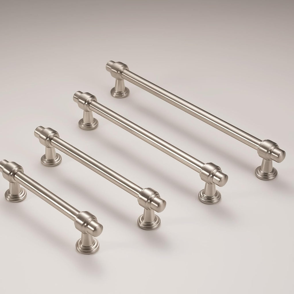 30 Pack 5 Inch Kitchen Cabinet Handles Brushed Satin Nickel Cabinet Pulls Silvery Drawer Pulls Zinc Alloy Kitchen Hardware