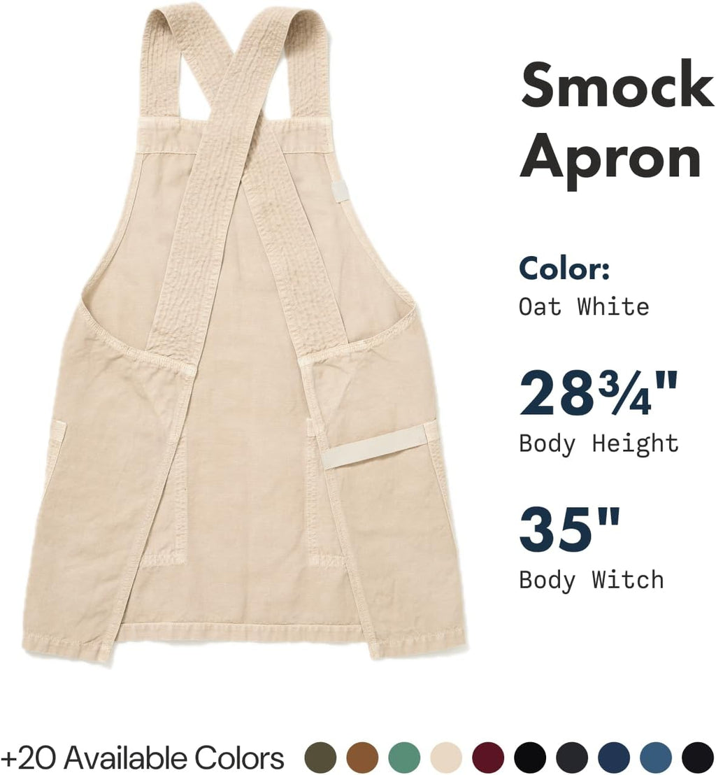 hedley & bennett Smock - Professional Chef Smock with Pockets & Cross Back Straps for Cooking & Grilling - Kitchen Aprons