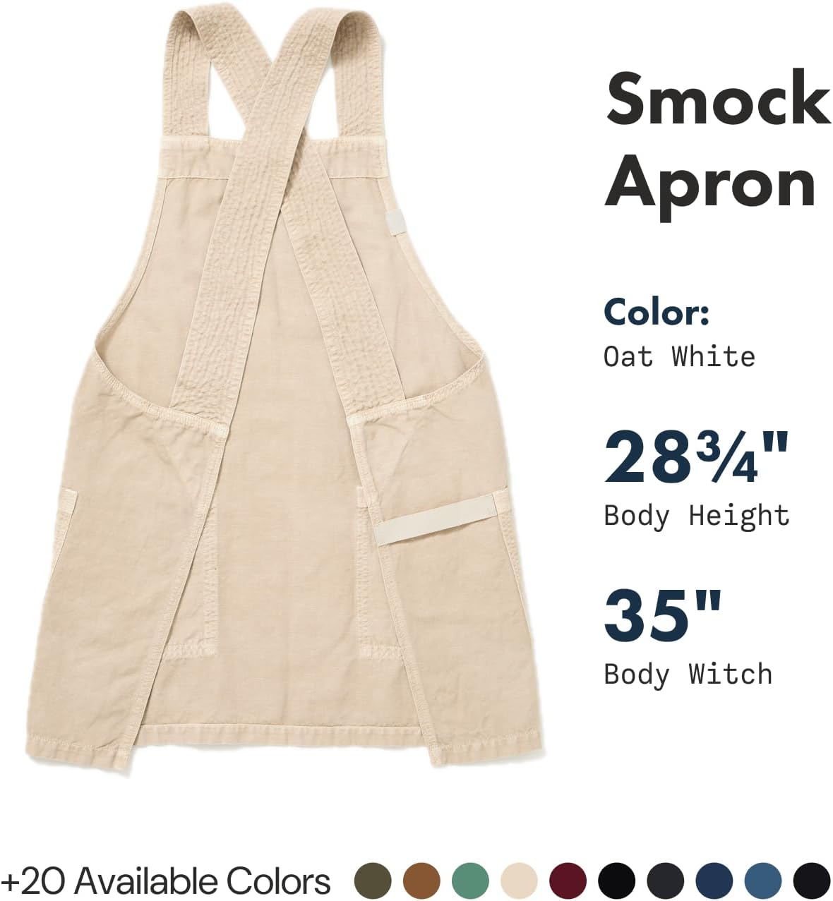 hedley & bennett Smock - Professional Chef Smock with Pockets & Cross Back Straps for Cooking & Grilling - Kitchen Aprons