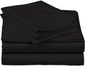 Cotton Home- 4 Pieces Queen Size Black Color Sheet Set – Soft Quality Luxury 18 Inch Deep Pocket & Bedding Set with Flat Sheet, Fitted Sheet, 2-Pillow Covers(20' x 30') Inches