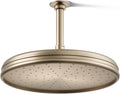 KOHLER 13694-BV Traditional Round Rain Showerhead with Katalyst Air Induction Spray, 2.5 GPM, 12-Inch, Vibrant Brushed Bronze