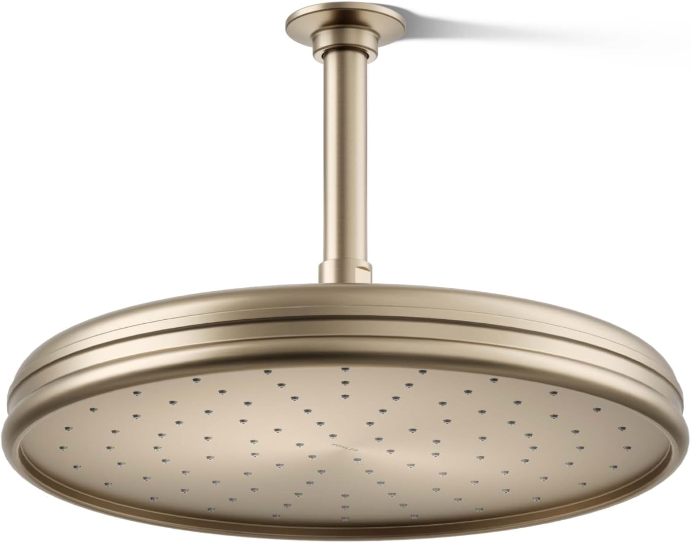 KOHLER 13694-BV Traditional Round Rain Showerhead with Katalyst Air Induction Spray, 2.5 GPM, 12-Inch, Vibrant Brushed Bronze