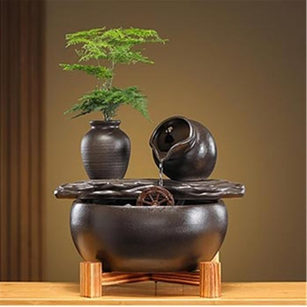 Tabletop Fountain Desktop Fountain Water Fish Tank Landscape Office Living Room Home Decor